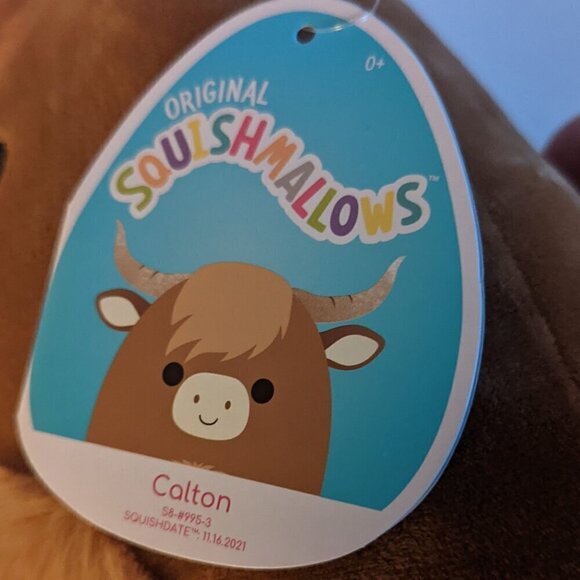 NWT 8" Calton Highland Cow Squishmallows Plush Stuffed Animal Ranch Farm Western - Picture 4 of 6